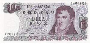 Argentinien p300 10 Pesos 1976